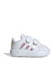 Grand Court 2.0 Kids Sneakers with Hoop & Loop Closure Cloud White / Iridescent / Grey Two
