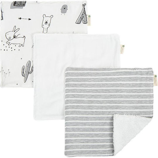 Bimbidreams Indian Swaddle Blanket Muslin Multicolour 30x30cm 3 Pieces