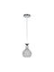 Keskor Pendant Light Silver with Crystals for Socket E27 12x20cm