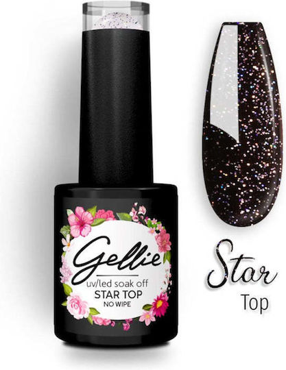Gellie No Wipe Top Coat για Ημιμόνιμα Βερνίκια 10ml