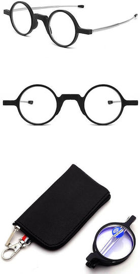 Moscow Mule Slim Folding Reading Glasses +2.50 Pocket in Black Colour MM/SlimFoldingGlassesBlack/+2.50