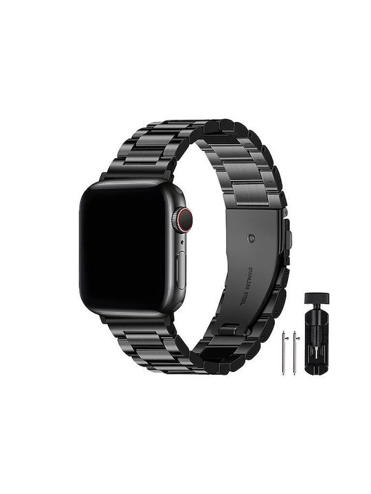 Curea Oțel inoxidabil Negru (Apple Watch 38/40/41mm)