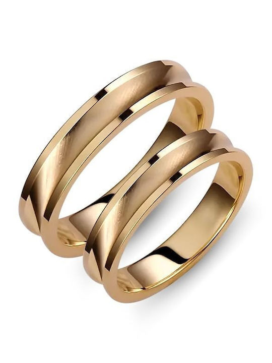 Paraxenies Inel de logodnă din Galben Aur 14K