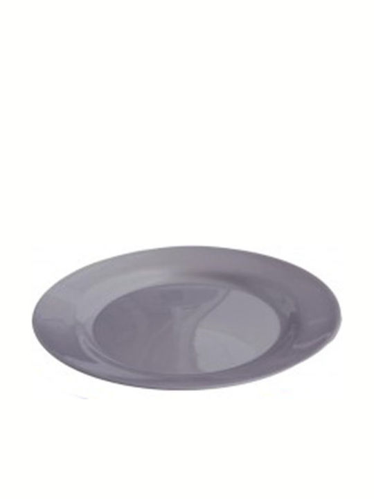 Svim Πιάτο Ρηχό Πλαστικό Γκρι με Διάμετρο 23cm