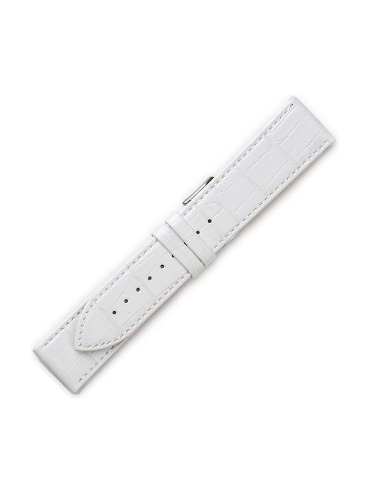 KOSTELO Leather Strap White 24mm