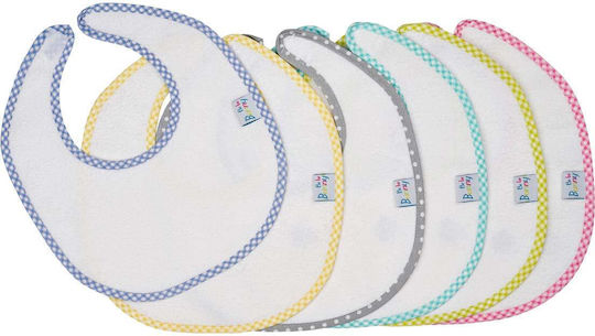 Bunny Bebe Bib from 100% Cotton with Hoop & Loop Fastener White 6pcs