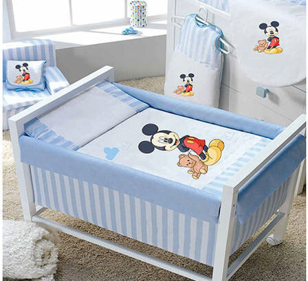 Disney Σετ Κούνιας Mickey Γαλάζιο 3τμχ