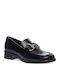 Leather Women's Moccasins in Black Color