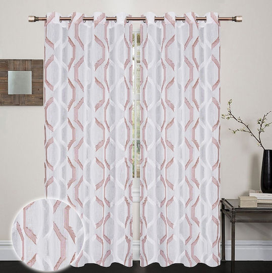 Vasilas Home Perdea Cu Capse Roz 140x270cm