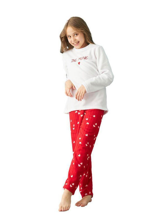 Misenza Pijama pentru copii De iarnă Fleece red