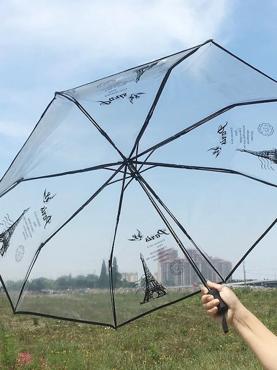 Umbrelă de ploaie Compact Transparentă