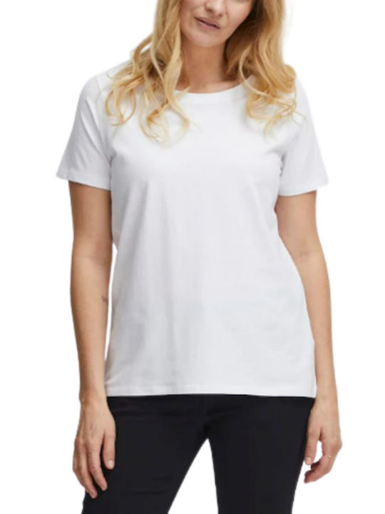 Fransa Damen T-Shirt White