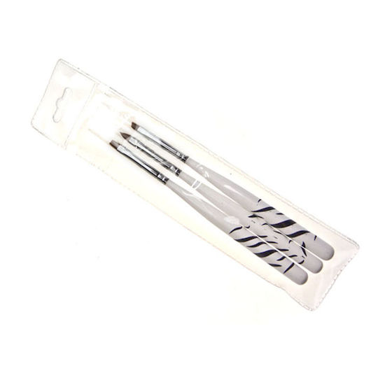 UpLac Professional Set with Makeup Brushes from Synthetic Bristle 3 Pieces