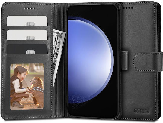 Tech-Protect Brieftasche Synthetisches Leder Schwarz (Galaxy S23 FE)