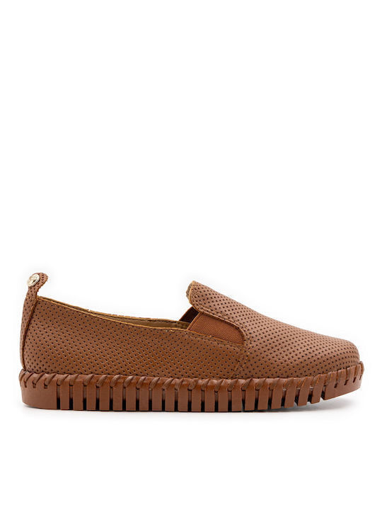 Dicas Anatomic Women's Leather Slip-Ons Tabac Brown