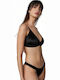 Cansoy Underwear Set with Bralette & Brazil Black Soft