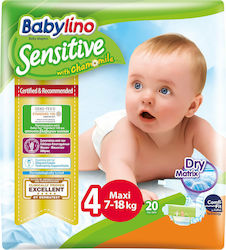 Babylino Scutece cu bandă adezivă Chamomile Sensitive Nr. 4 pentru 8-13 kgkg 20buc