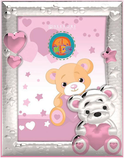 Slevori Bärchen-Design Kinder Fotorahmen Metallisch Braun 13x18cm
