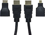 Cable HDMI male - HDMI male 1.5m Black