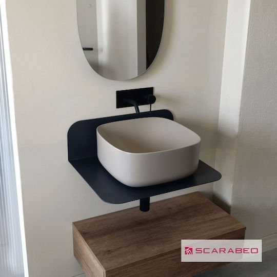Scarabeo Plana 60 Blat fără Lavoar L60xW48xH20cm Negru mat