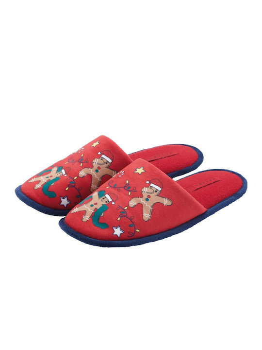 Muydemi Winter Women's Slippers in Red color