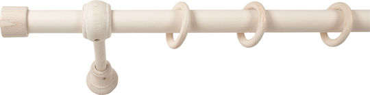 Central Home Metallisch Vorhangstange Einfach Φ28mm 160cm White