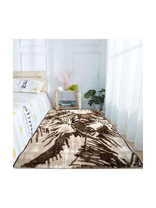 Το μεγάλο παζάρι Modern Bedroom Rugs Set Μπεζ-Καφέ TMP-2223 3pcs