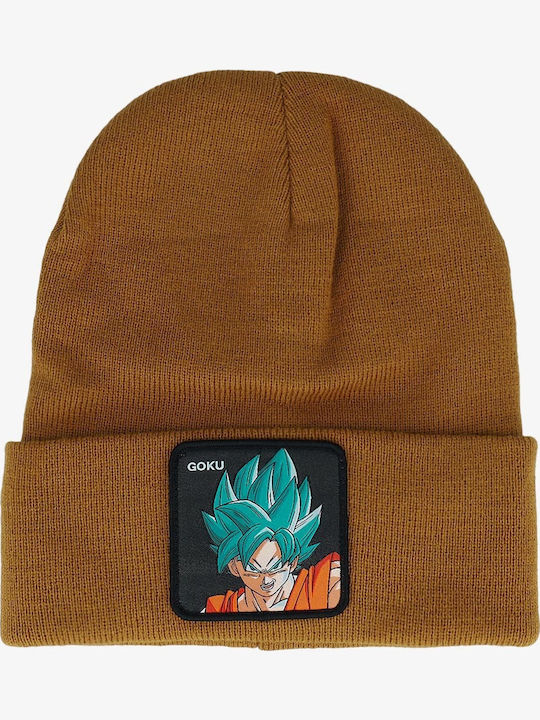 Beanie Unisex Beanie Knitted in Brown color