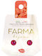 Farma Bijoux Σκουλαρίκια Επιχρυσωμένα με Πέτρες Φούξια