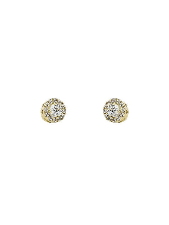 Earrings made of Gold 14K with Stones