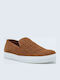 De piele Slip-on-uri pentru bărbați Tabac maro