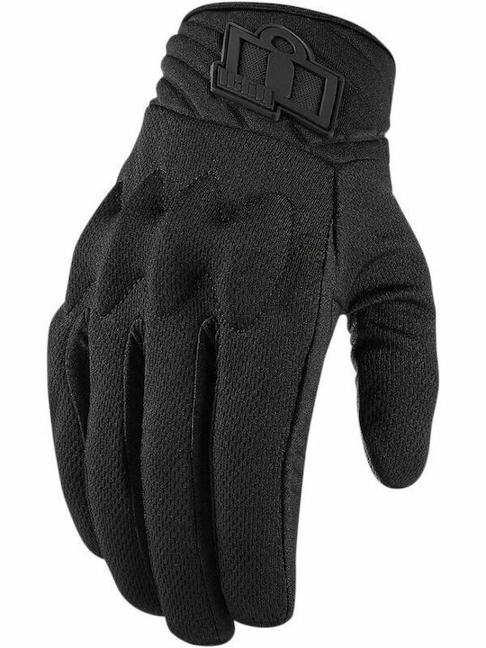 Icon Anthem 2 Stealth Men's Motorcycle Gloves Black