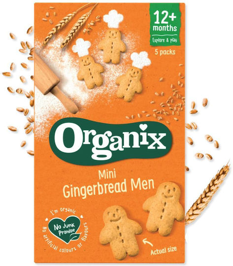 Organix Μπισκότα Gingerbread Men Biscuits 100gr για 12+ μηνών
