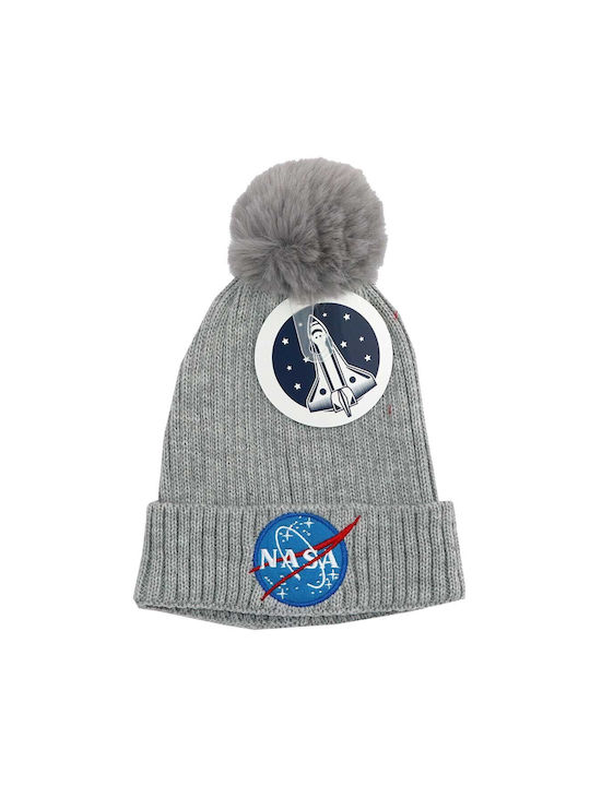 NASA Kids Beanie Knitted Gray