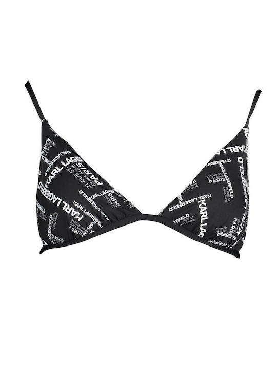 Karl Lagerfeld Bikini Triunghi Negru