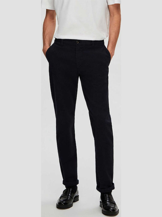 Trousers Chino Elastic in Slim Fit Dark Blue