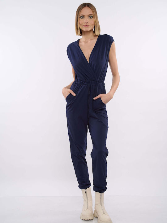 E-shopping Avenue Women's Sleeveless Jumpsuit Blue