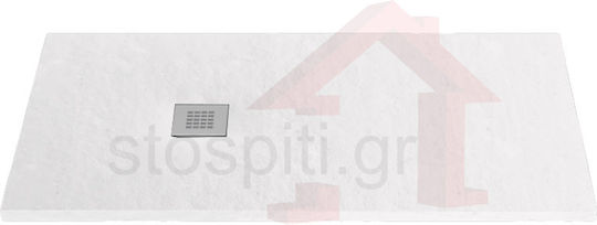 Sanitec Square Acrylic Shower White Flat 80x80x3cm