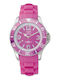 Unisex Men's Watch 44mm Battery with Pink Rubber Strap