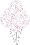 Set of 6 Balloons Latex Pink