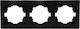 Switch Frame 3 Positions Horizontal Installation in Black Color 511381