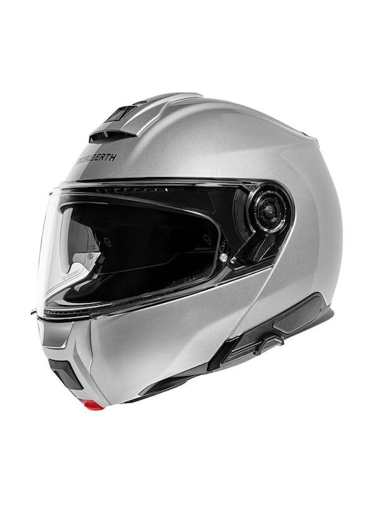 Schuberth C5 Glossy Silver Κράνος Μηχανής Flip-...