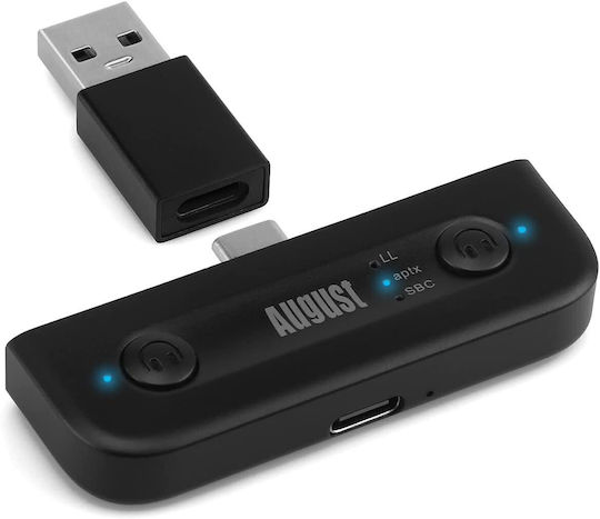 Bluetooth Dual Transmitter with USB-C for Nintendo 150013 Bluetooth Receiver for Switch / Switch Lite / Switch OLED Black