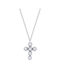 Soledor White Gold Cross 14K