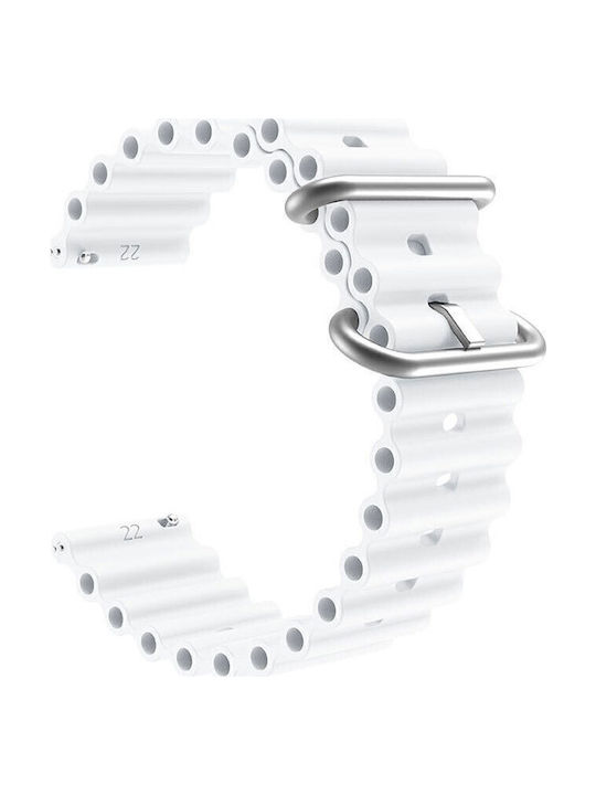 KOSTELO Gummi-Armband Weiß 20mm