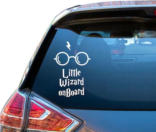 Σήμα Baby on Board με Αυτοκόλλητο Little Wizard