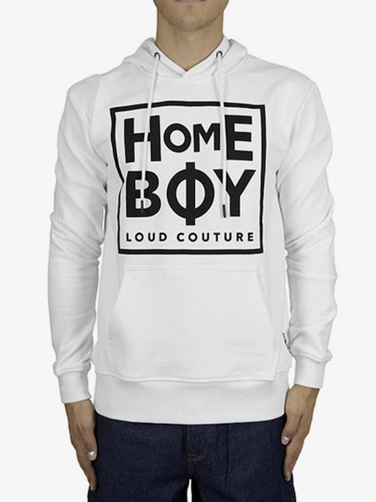 Sweatshirt with Hood White