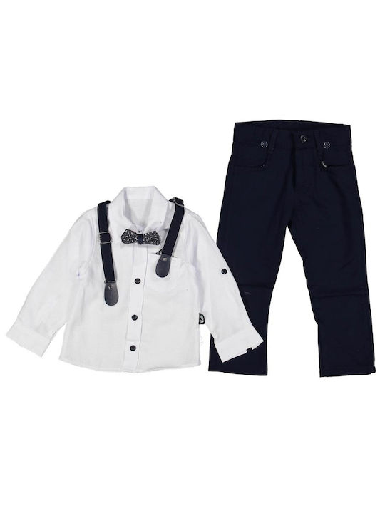 Mi&Mo Collection Kids Set with Pants Summer 4pcs White