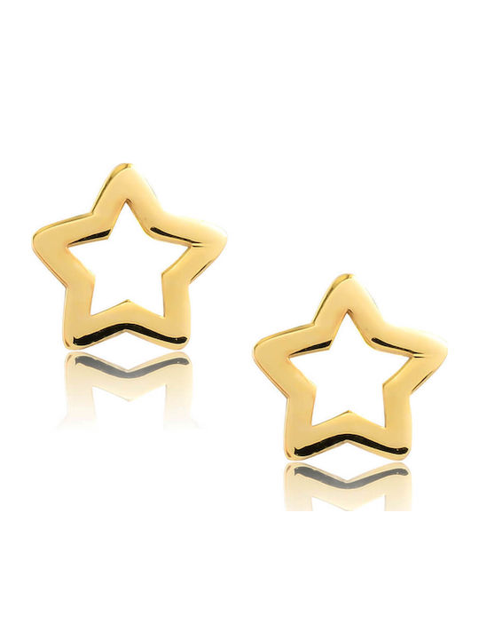 Хипоалергенни Детски Обеци Studs Звезди от Злато 9K