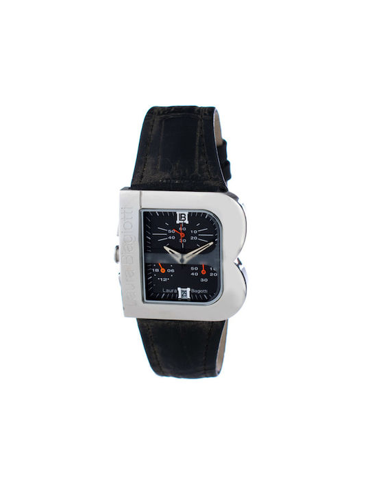 Laura Biagiotti Watch with Black Leather Strap